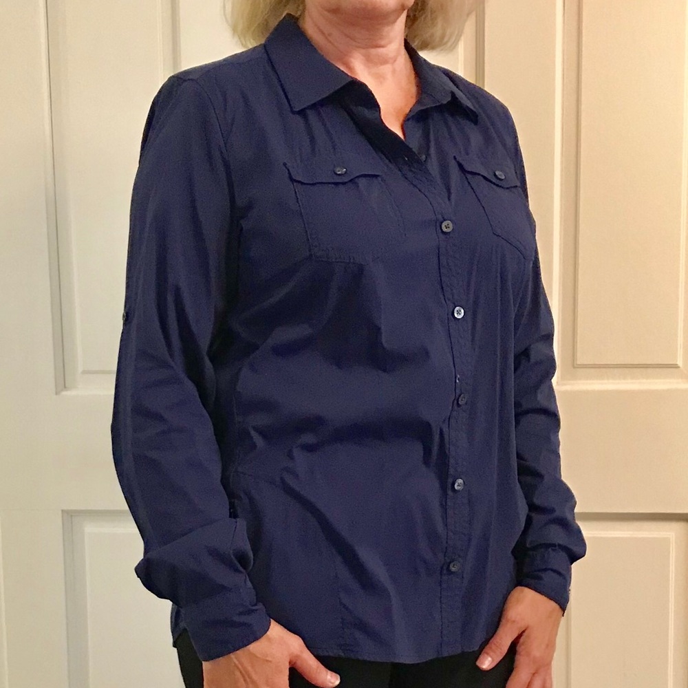 Navy Blue Button Down Shirt
